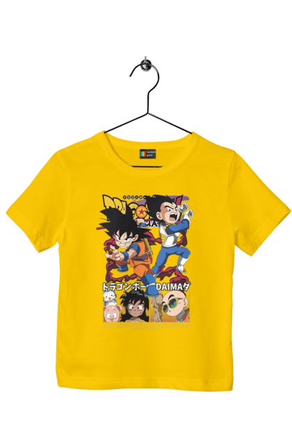 Children's t-shirt with prints Dragon Ball Daima. Anime, dragon ball, dragon ball daima, goku, manga, tv series, vegeta. 2070702