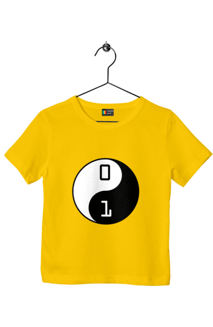 Футболка дитяча з принтом "Інь Янь". Angular, c, css, html, it, javascript, jquery, php, python, react, svelt, vue, айтишник, айті, гумор, код, кодувати, прогер, програміст, програмісти, ти ж, ти ж програміст, тиж програміст. 2070702