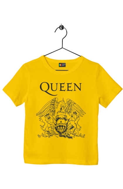 Футболка дитяча з принтом "Queen". Queen, глем рок, група, квін, музика, поп рок, рок, хард рок. 2070702