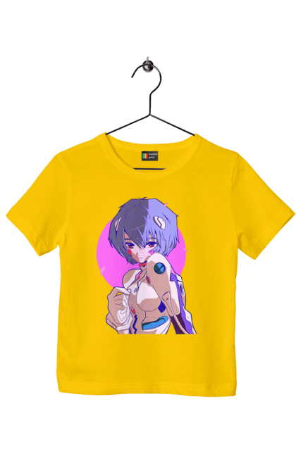 Children's t-shirt with prints Evangelion Rei. Anime, evangelion, eve, kaoru, manga, rei ayanami, shinji. 2070702