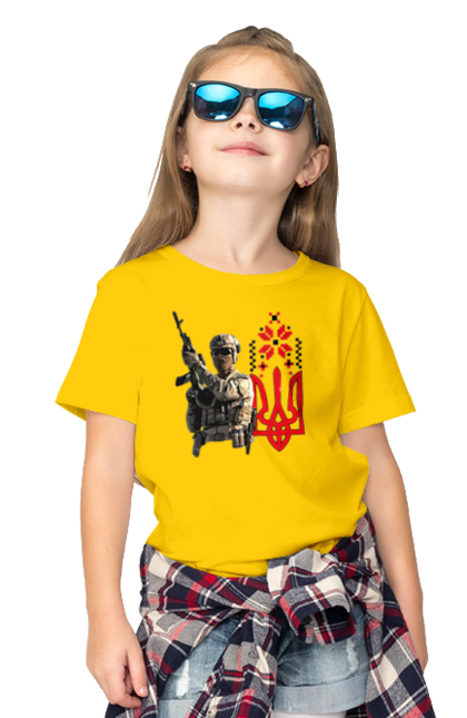Children's t-shirt with prints Offensive guard. Counteroffensive, f 16, himars, leopard, offensive guard, patriot, summer 2023, summer counteroffensive, victory. 2070702