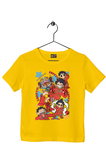 Children's t-shirt with prints One Piece Luffy. Anime, luffy, manga, monkey de luffy, one piece, pirates. 2070702