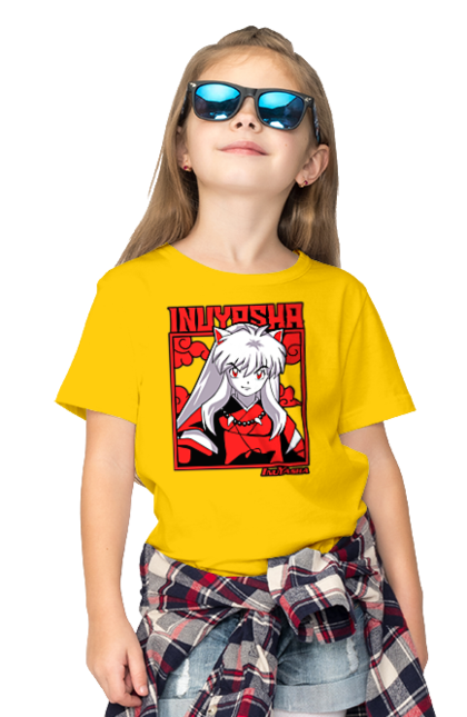 Футболка дитяча з принтом "Inuyasha". Anime, inuyasha, manga, rumiko takahashi, аніме, демон охоронець, манга, руміко такахасі. 2070702