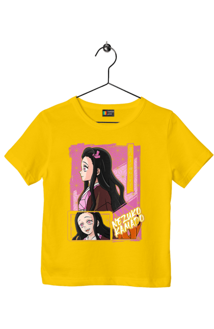 Children's t-shirt with prints Demon Slayer Nezuko. Anime, demon slayer, kimetsu no yaiba, manga, nezuko, serial. 2070702