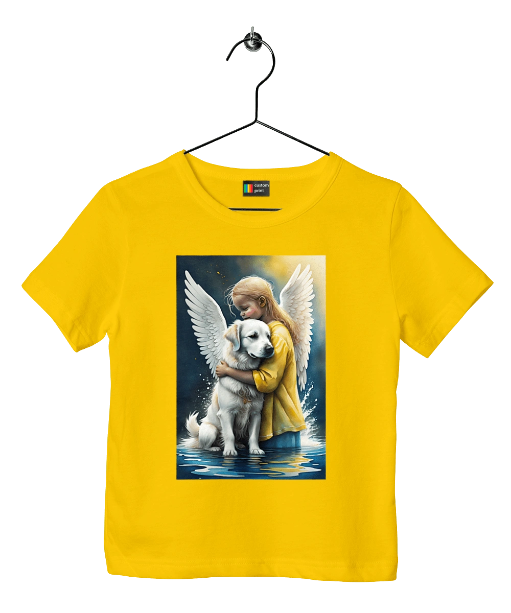 Girl and dog angel [memorial to dead animals]