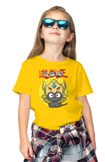 Children's t-shirt with prints Yu Gi Oh! Chococat. Brand, character, chococat, hello kitty, yu gi oh, yugio. 2070702