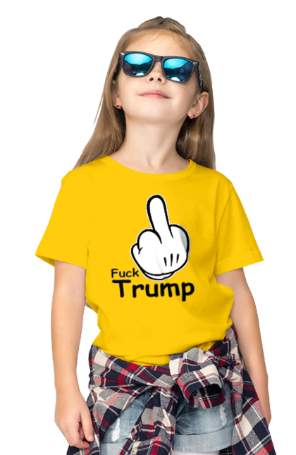 Футболка дитяча з принтом "До біса Трампа". America, fuck, trump, usa, америка, до біса, президент, сша, трамп. 2070702