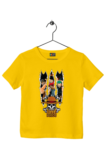 Children's t-shirt with prints One Piece Luffy. Anime, luffy, manga, monkey de luffy, one piece, pirates. 2070702