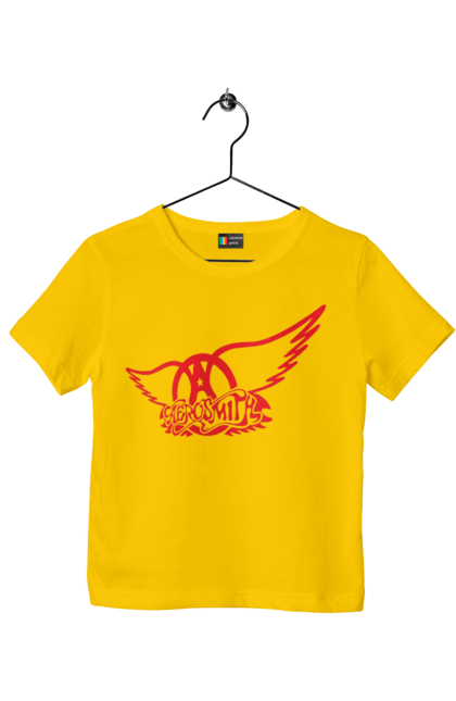 Children's t-shirt with prints Aerosmith. Aerosmith, blues rock, glam rock, group, hard rock, music, rock, rock`n`roll. 2070702