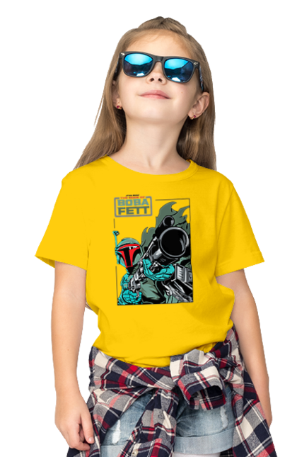 Children's t-shirt with prints Boba Fett. Bob fett, boba fett, clone, head hunter, star wars. 2070702