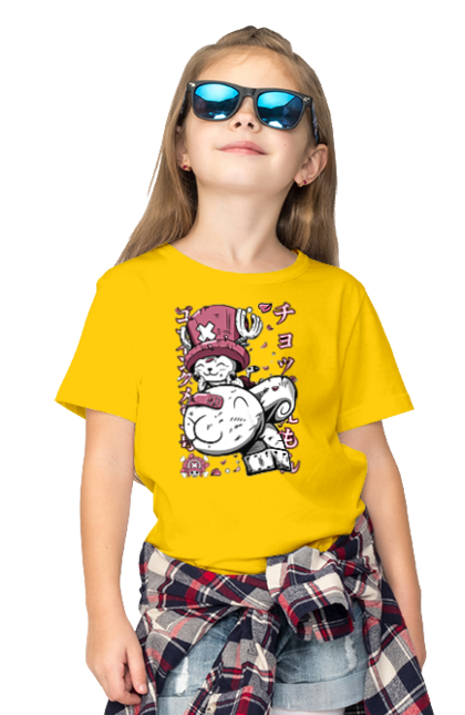 Children's t-shirt with prints One Piece Tony Tony Chopper. Adventures, anime, fantasy, light novel, manga, one piece, tony tony chopper, tv series. 2070702