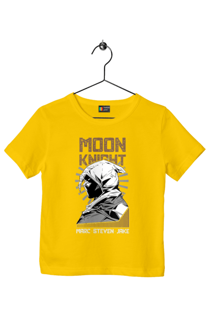 Children's t-shirt with prints Moon Knight. Marc spector, marvel, mcu, moon knight, series, steven grant, tv show. 2070702