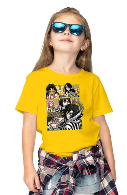 Children's t-shirt with prints Demon Slayer Obanai. Anime, demon slayer, iguro, kimetsu no yaiba, manga, obanai, obanai iguro, serial. 2070702