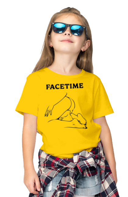 Children's t-shirt with prints Facetime. Cool, facetime, funny, humor, vulgar. 2070702