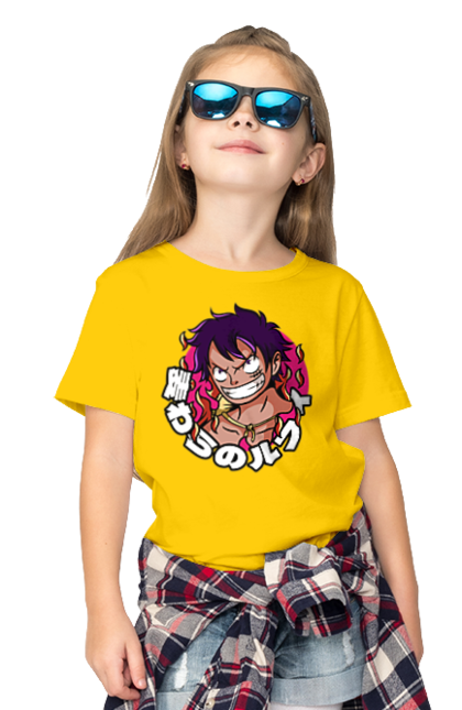 Children's t-shirt with prints One Piece Luffy. Anime, luffy, manga, monkey de luffy, one piece, pirates. 2070702