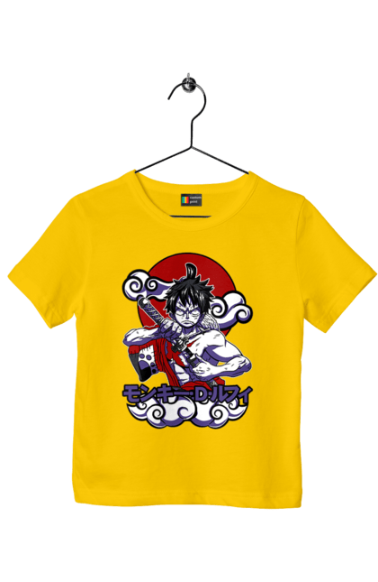 Children's t-shirt with prints One Piece Luffy. Anime, luffy, manga, monkey de luffy, one piece, pirates. 2070702