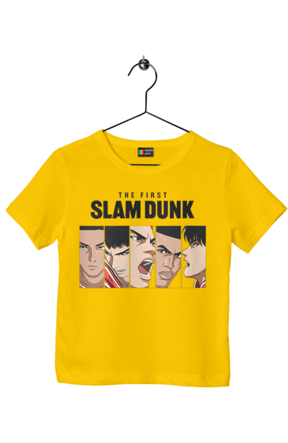 Футболка дитяча з принтом "Слем данк". Slam dunk, аніме, баскетбол, комедія, манга, слем-данк, спокон, спортивне аніме, сьонен, школа. 2070702