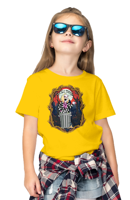 Children's t-shirt with prints Beetlejuice. Beetlejuice, comedy, ghost, horror, movie, tim burton, warner bros. 2070702