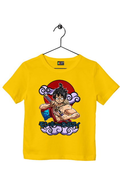 Children's t-shirt with prints One Piece Luffy. Anime, luffy, manga, monkey de luffy, one piece, pirates. 2070702