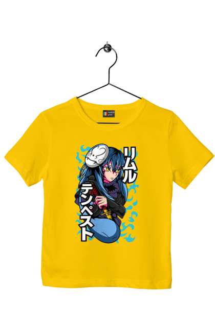 Children's t-shirt with prints Regarding Reincarnated to Slime Rimuru Tempest. Anime, manga, reincarnated to slim, reincarnated to slime, rimuru, rimuru tempest, short story, slime. 2070702