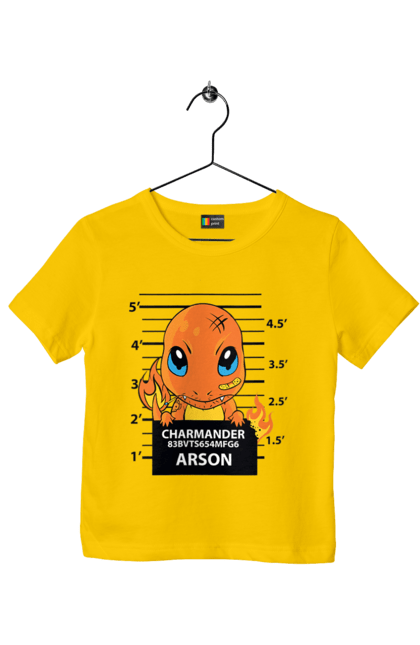 Футболка дитяча з принтом "Покемон Чармандер". Charmander, nintendo, pokemon, pokémon go, аніме, ігри, покемон, чармандер. 2070702