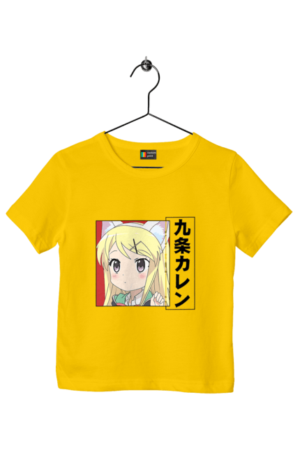 Children's t-shirt with prints Kiniro Mosaic Karen Kujo. Anime, gold mosaic, karen, karen kujo, kiniro mosaic, kinmoza, manga. 2070702