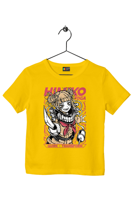 Футболка дитяча з принтом "Моя геройська академія Хіміко Тога". Himiko toga, my hero academia, аніме, відеогра, манга, моя геройська академія, тога, хіміко тога, якудза тога. 2070702