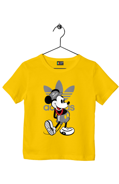 Children's t-shirt with prints Adidas Mickey Mouse. Adidas, cartoon, disney, mickey, mickey mouse. 2070702