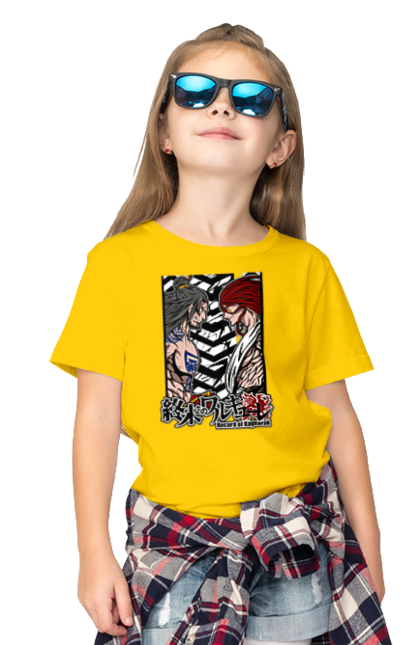 Children's t-shirt with prints Record of Ragnarok Thor vs Lu Bu. Anime, comics, lu bu, manga, netflix, record of ragnarok, thor. 2070702