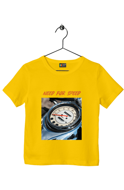 Футболка детская с принтом Мото3. Байкер, дорогая, мотоцикл, ретро, скорость, спидометр, стиль жизни. 2070702