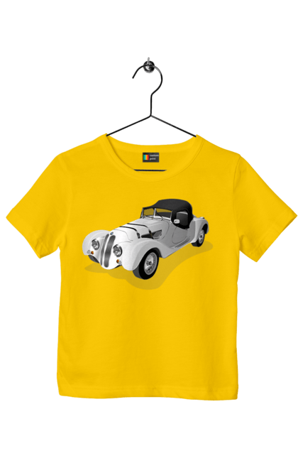 Футболка дитяча з принтом "Автомобіль". Авто, автомобиль, класика, старовинна машина, старовинний. 2070702