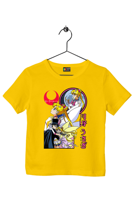 Children's t-shirt with prints Sailor Moon. Anime, drama, magical girl, sailor moon, tv series, usagi tsukino. 2070702