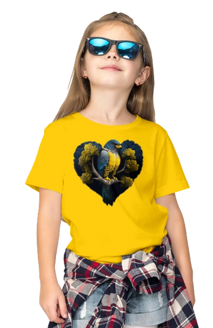 Blue and yellow falcon