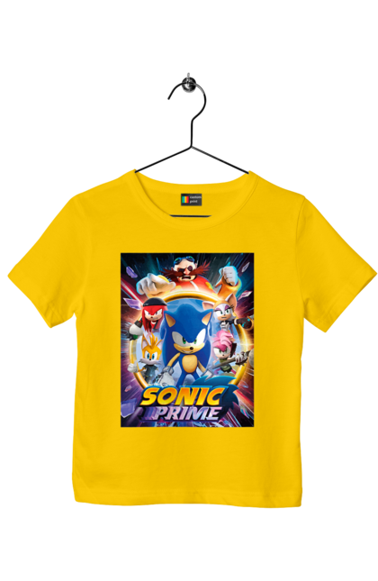 Футболка дитяча з принтом "Сонік". Sega, гра, сонік. CustomPrint.market