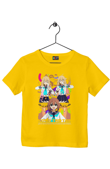 Children's t-shirt with prints My Deer Friend Nokotan. Anime, comedy, deer, manga, nokotan, shikanoko. 2070702