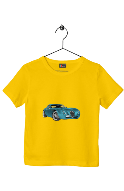 Children's t-shirt with prints Auto.7. Auto, blue, graphics, photo, retro car. 2070702