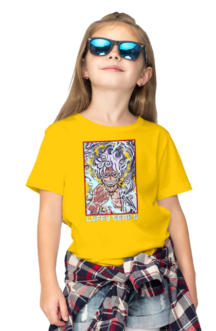 Children's t-shirt with prints One Piece Luffy. Anime, luffy, manga, monkey de luffy, one piece, pirates. 2070702