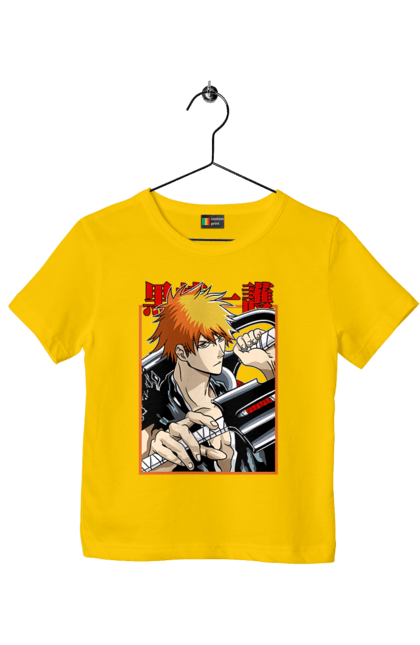 Children's t-shirt with prints Bleach Ichigo Kurosaki. Anime, bleach, ichigo, ichigo kurosaki, manga. 2070702