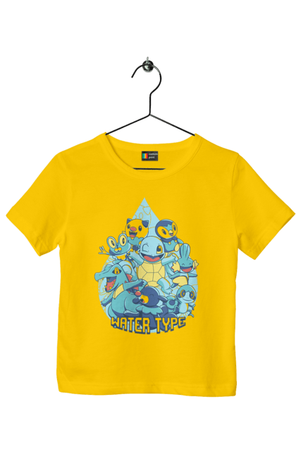 Children's t-shirt with prints Pokemon Squirtle. Anime, games, nintendo, pokemon, pokemon go, squirtle. 2070702