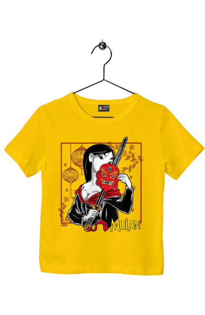 Children's t-shirt with prints Mulan. Cartoon, china, disney, fa mulan, mulan, princess. 2070702