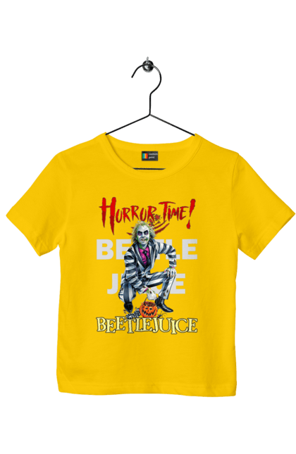 Children's t-shirt with prints Beetlejuice. Beetlejuice, comedy, ghost, horror, movie, tim burton, warner bros. 2070702