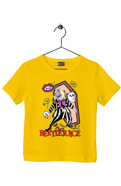 Children's t-shirt with prints Beetlejuice. Beetlejuice, comedy, ghost, horror, movie, tim burton, warner bros. 2070702