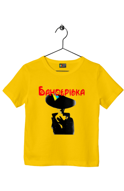 Футболка дитяча з принтом "Бандерівка". Бандера, бандерівка, війна, військово повітряні війська, вірю в зсу, все, літак, ні війні, орки, слава україні, україна, українка. 2070702