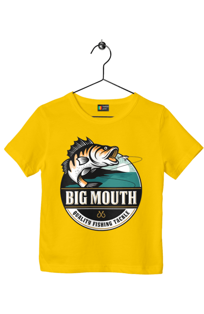 Children's t-shirt with prints Fishing. Fish, fisherman, fisherman`s fork, fishing, hobby. 2070702