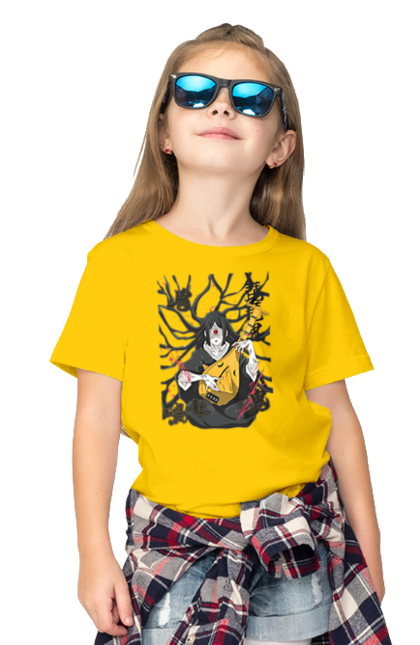 Children's t-shirt with prints Demon Slayer Nakime. Anime, demon slayer, eternal paradise faith, kimetsu no yaiba, manga, nakime, twelve kizuki, upper rank six. 2070702