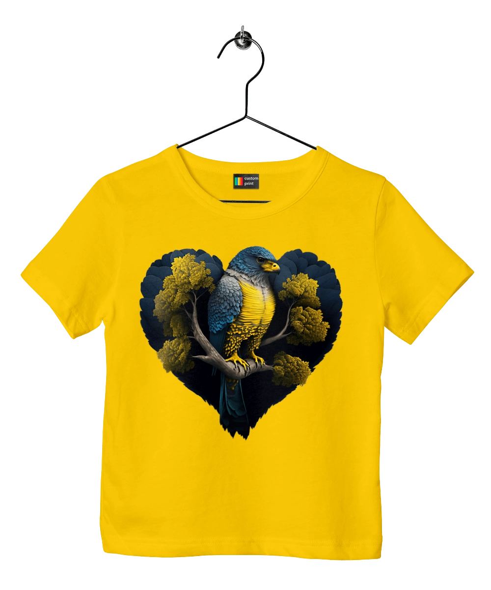 Blue and yellow falcon