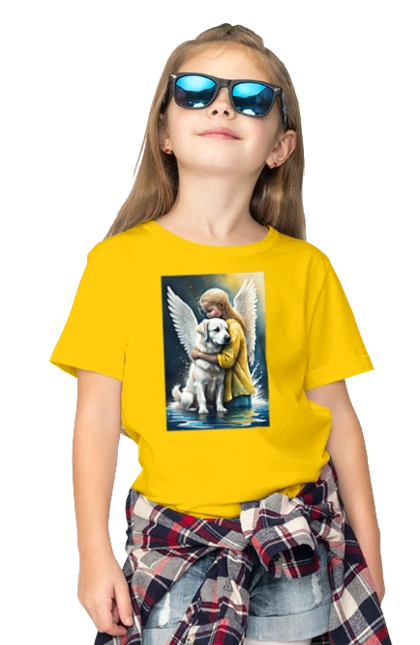 Girl and dog angel [memorial to dead animals]