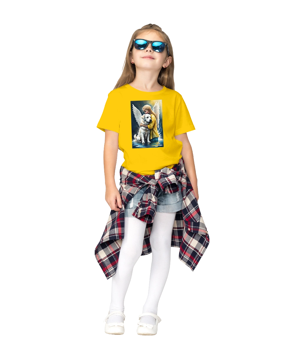 Girl and dog angel [memorial to dead animals]