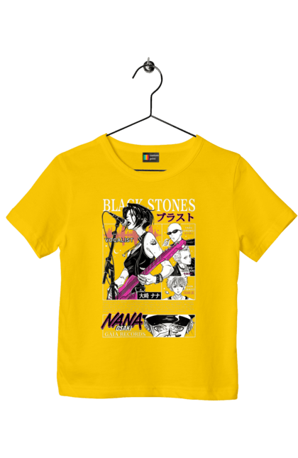 Children's t-shirt with prints Nana Nana Osaki. Anime, black stones, blast, manga, music, musical group, nana, nana osaki, singer. 2070702