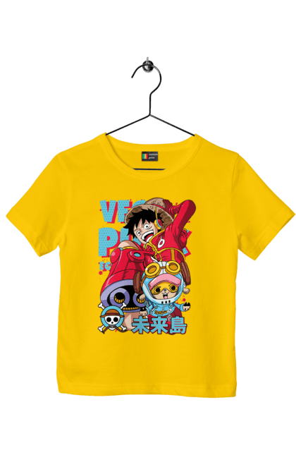 Children's t-shirt with prints One Piece Luffy. Anime, luffy, manga, monkey de luffy, one piece, pirates. 2070702